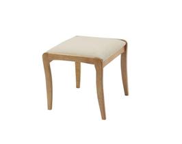 Banqueta Izza Estofada Cor Papel com Base Madeira Amêndoa 45cm - 69351
