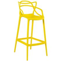 Banqueta Laráz Master Allegra em Polipropileno 78 cm Amarelo