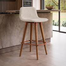 Banqueta Linea Baixa Luxo Estrutura Aço Cobre Assento Linho para Ilha de Cozinha e Bar - Cobre/palha Banqueta Linea Baixa Luxo Estrutura Aço Cobre Assento Linho para Ilha de Cozinha e Bar - Cobre/palha