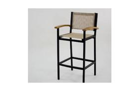 Banqueta Lótus De Aluminio E Tela Sling Cozinha Bar Bancada