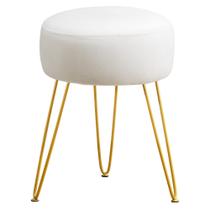 Banqueta LUE BONA White Velvet para sala de maquiagem Banqueta LUE BONA White Velvet para sala de maquiagem