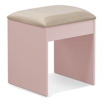 Banqueta Maia com Almofada para Penteadeira Rosê Luapa