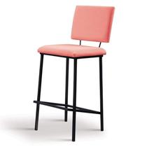 Banqueta Marcele Laranja/Coral/Preto Banqueta Marcele Laranja/Coral/Preto