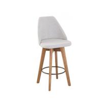Banqueta Maya gourmet Para Ilha ou Balcão e Ambiente diversos, pés em Madeira Maciça giratória -tamanho médio 62 cm do chão até o assento-tecido linho