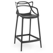 Banqueta Média Allegra 66cm Design Cozinha/Bancada - Preto Banqueta Média Allegra 66cm Design Cozinha/Bancada - Preto