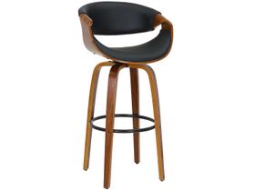 Banqueta Média de Madeira Giratória Preta Otello DSG-004 Banqueta Média de Madeira Giratória Preta Otello DSG-004