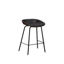 Banqueta Média Leather 65 cm Estrutura em Aço Assento em material sintético Preta com Filete Marrom - EdeCasaMoveis Banqueta Média Leather 65 cm Estrutura em Aço Assento em material sintético Preta com Filete Marrom - EdeCasaMoveis