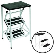 banqueta mini escada branca dobrável com 3 degraus tubomax banqueta mini escada branca dobrável com 3 degraus tubomax