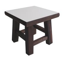 Banqueta Mini Hardman Madeira Pdr.Nogueira Ass. Quadr Mdf Br