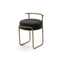 Banqueta Moderna Estofada Cor do Assento:Sued Bege Banqueta Moderna Estofada Cor do Assento:Sued Bege