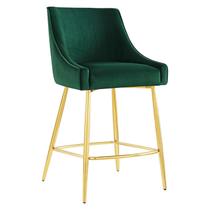 Banqueta Modway Discern Velvet Green Gold 95x52x62cm