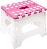Banqueta Multiuso Dobrável Buba Rosa Compacta e Prática Banqueta Multiuso Dobrável Buba Rosa Compacta e Prática