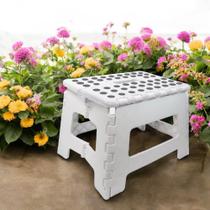 Banqueta Multiuso Retrátil Branca Suporta 150kg