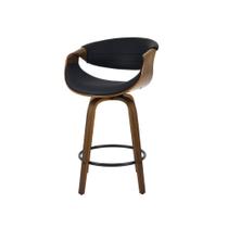 Banqueta Nicole Giratória com Assento em Madeira Laminada e Apoio para Pés, Design Sofisticado e Confortável