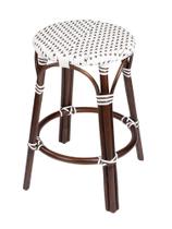 Banqueta Offex Transitional Brown/White Rattan 24cm