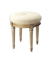 Banqueta Offex Transitional Driftwood redonda cinza