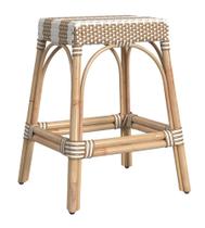 Banqueta Offex Transitional Retangular Bege Rattan