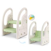 Banqueta Onasti para Crianças - Para Pia de Banheiro com Alças Verdes Banqueta Onasti para Crianças - Para Pia de Banheiro com Alças Verdes