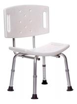 Banqueta Para Banho Branca Com Encosto Até 100kg Supermedy