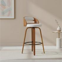 Banqueta para Cozinha Alta Giratória Madeira Roma Rivatti