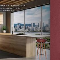 Banqueta Para Cozinha Bancada E Balcão Slim Vermelho Roma