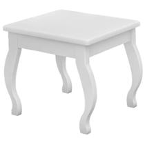 Banqueta Para Penteadeira Branco - Luapa Móveis