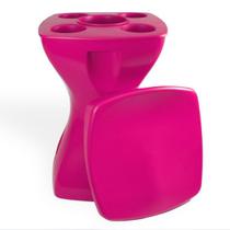 Banqueta Petisqueira Rosa Multiuso Design Moderno Mesa Lateral Apoio Decorativo Para Piscina Jardim Varanda Sala Banqueta Petisqueira Rosa Multiuso Design Moderno Mesa Lateral Apoio Decorativo Para Piscina Jardim Varanda Sala
