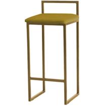 Banqueta Pietra Base Dourada - 82cm X 37cm