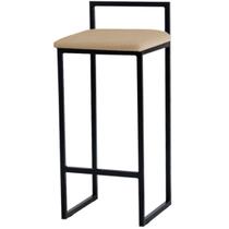 Banqueta Pietra Base Preta - 82cm X 37cm