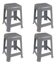 Banqueta Plástica Bela Vista Suporta Até 120 Kg Mor 04 Und