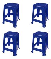 Banqueta Plástica Bela Vista Suporta Até 120 Kg Mor 04 Und