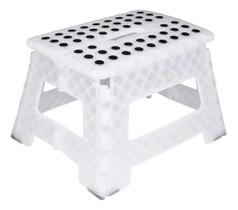 Banqueta Plástica Dobrável 22cm 150kg Multiuso Com Alça