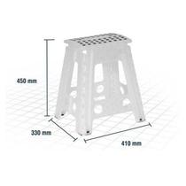 Banqueta Plástica Dobrável 45cm 150kg Para Limpeza Firme Kala Cor Branco