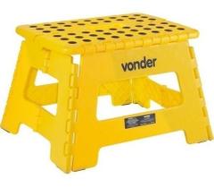 Banqueta Plástica Dobrável Com Alça 22cm Multiuso aguenta 150kg Vonder Banqueta Plástica Dobrável Com Alça 22cm Multiuso aguenta 150kg Vonder