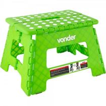 Banqueta plástica dobrável verde 220 mm - Vonder