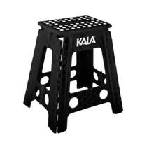 Banqueta Plástica Multiuso Dobrável 450mm até 150kg Preta KALA