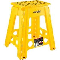 Banqueta Plástica Multiuso Dobrável Alça 450mm 150kg Vonder Amarelo Banqueta Plástica Multiuso Dobrável Alça 450mm 150kg Vonder Amarelo