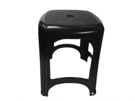 Banqueta Plástica Reforçada Capacidade 120 Kg Preta - Gibafer, Opção: Preto(a)