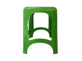 Banqueta Plástica Reforçada Capacidade 120 Kg Verde - Gibafer, Opção: Verde Banqueta