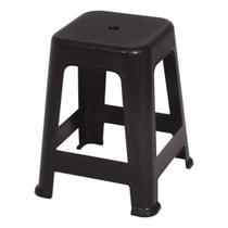Banqueta Plastica Resistente Preta Aguenta Ate 110Kg Banqueta Plastica Resistente Preta Aguenta Ate 110Kg