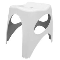 Banqueta Plástico Branco Super Resistente Área Lazer Piscina Cozinha Banqueta Plástico Branco Super Resistente Área Lazer Piscina Cozinha