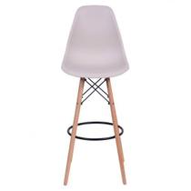 Banqueta Polipropileno Base Madeira Eiffel