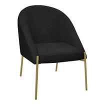 Banqueta Poltrona Lua Pé Metal Bouclê Sala Penteadeira Salão