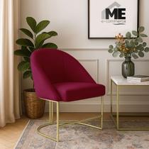 Banqueta Poltrona Lua Penteadeira E Salão Com Base Metálica