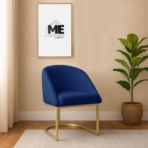 Banqueta Poltrona Lua Penteadeira E Salão Com Base Metálica