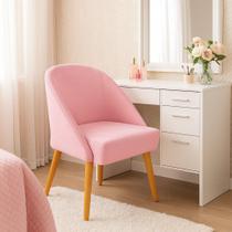 Banqueta Poltrona Lua Rosa Para Recepção Atendimento Penteadeira Banqueta Poltrona Lua Rosa Para Recepção Atendimento Penteadeira