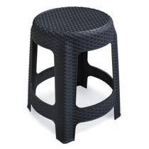 Banqueta Premium Arqplast Rattan Preta Banqueta Premium Arqplast Rattan Preta