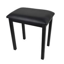 Banqueta Preta, Banco p/ Piano, Teclado Yamaha, Casio, Roland, Korg, Assento Liso: 30 x 46 cm