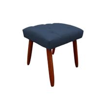 Banqueta Puff Julia Pés Palito Banco Sala Puf Retangular Azul Marinho Banqueta Puff Julia Pés Palito Banco Sala Puf Retangular Azul Marinho