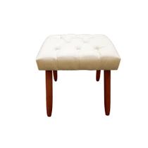 Banqueta Puff Julia Pés Palito Banco Sala Puf Retangular Bege Banqueta Puff Julia Pés Palito Banco Sala Puf Retangular Bege